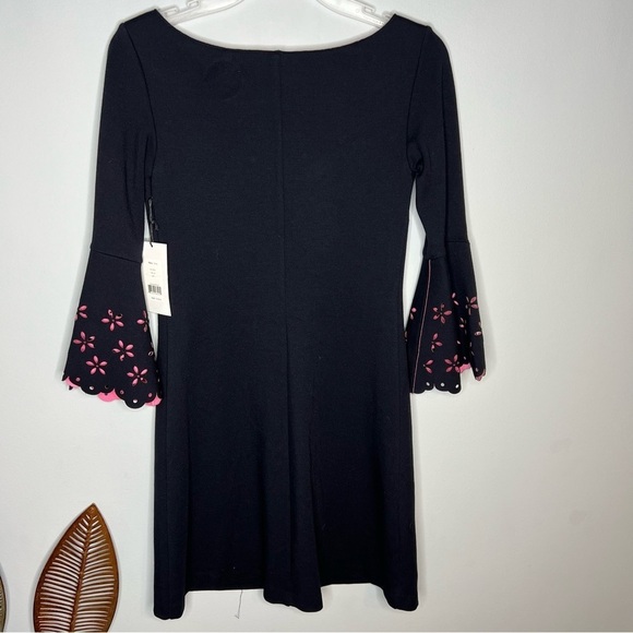 NWT Bailey 44 Black Daisy Bell Sleeve Dress - Picture 5 of 8